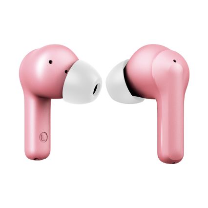 Niceboy Pins 4 - Auriculares inalámbricos con ANC 400 mAh + 2x 50 mAh IPX4 rosa