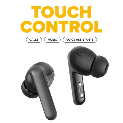 Niceboy Pins 4 PRO - Auriculares inalámbricos con ANC 380 mAh + 2x 35 mAh IP54 negro