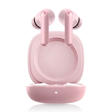 Niceboy Pins 4 PRO - Auriculares inalámbricos con cancelación activa de ruido (ANC), batería 380 mAh + 2 × 35 mAh, IP54, rosa