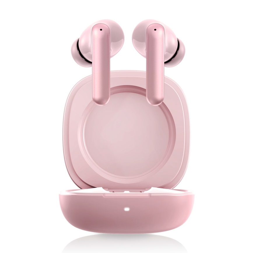 Niceboy Pins 4 PRO - Auriculares inalámbricos con cancelación activa de ruido (ANC), batería 380 mAh + 2 × 35 mAh, IP54, rosa
