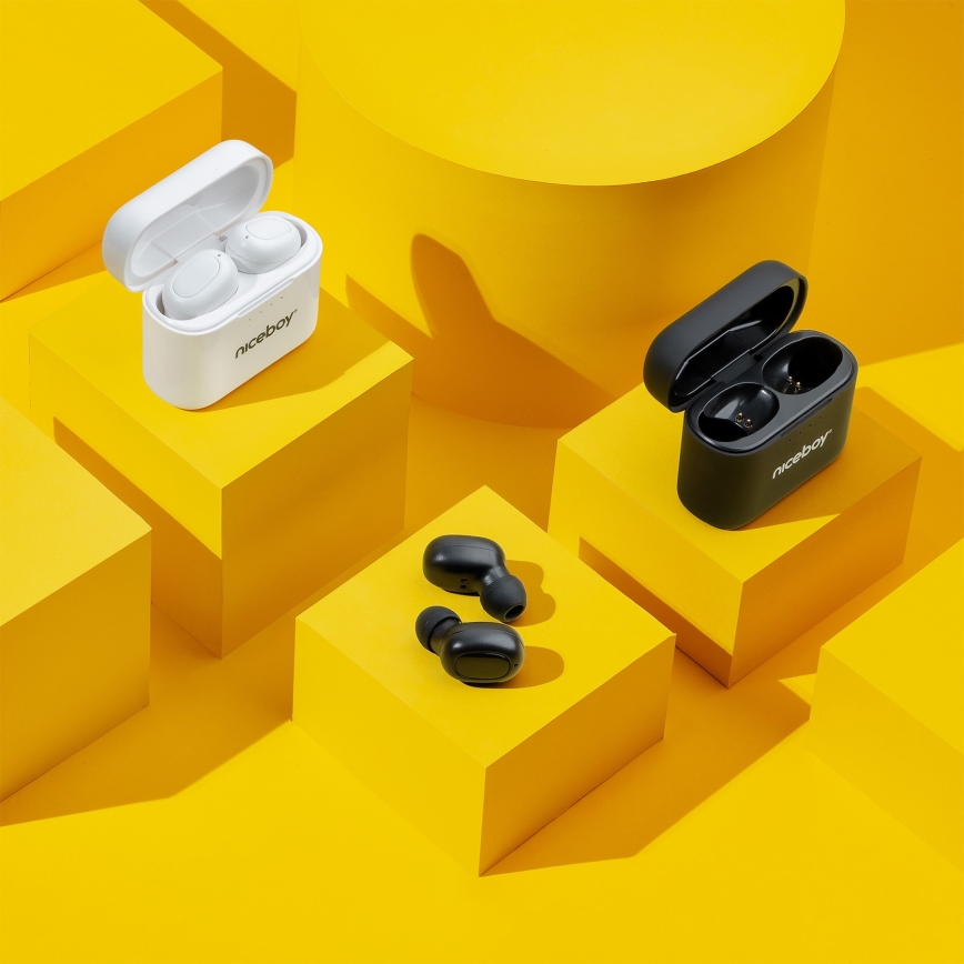 Niceboy Podsie 4 - Auriculares inalámbricos IP54 blanco
