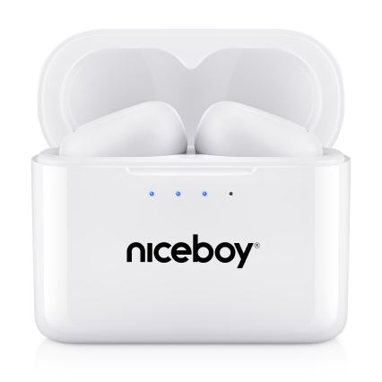 Niceboy Podsie 4 - Auriculares inalámbricos IP54 blanco