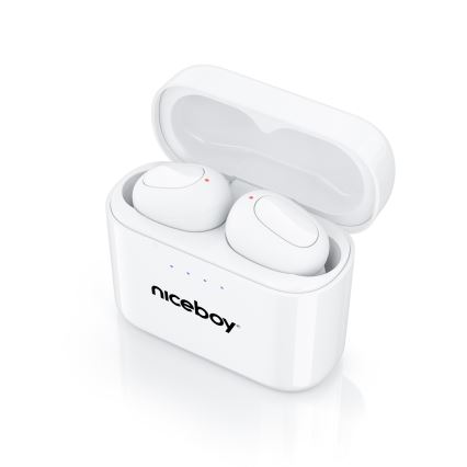 Niceboy Podsie 4 - Auriculares inalámbricos IP54 blanco