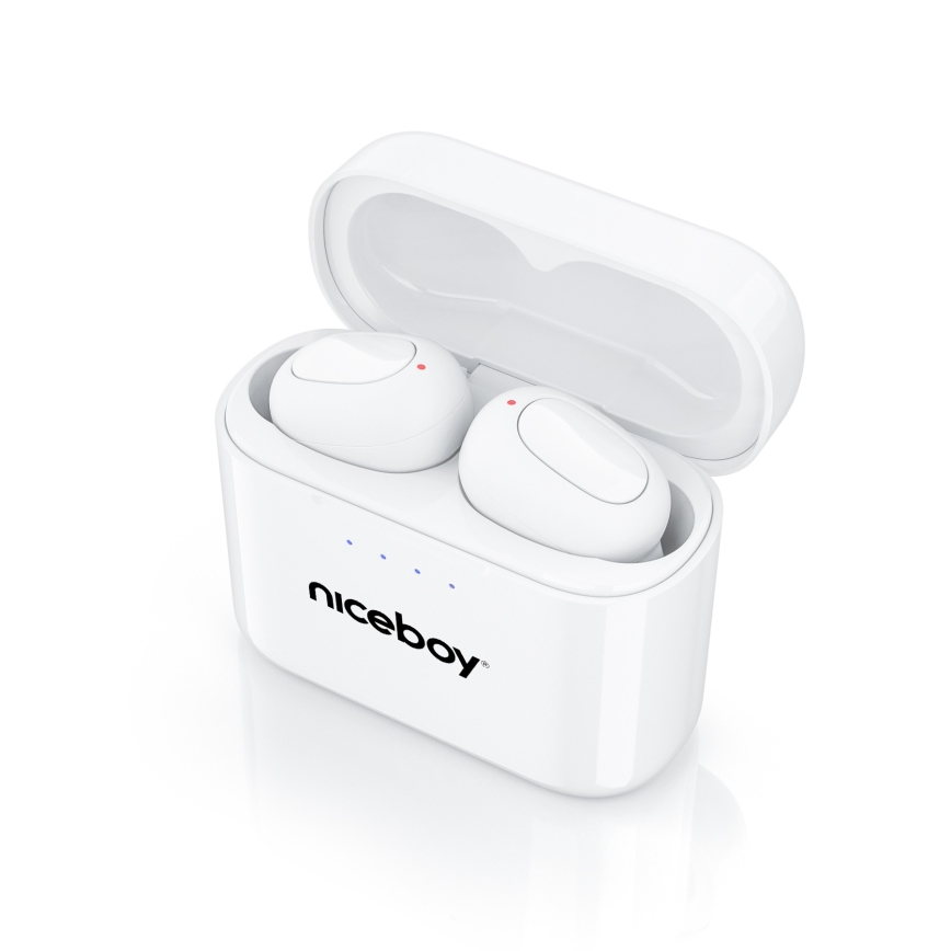 Niceboy Podsie 4 - Auriculares inalámbricos IP54 blanco