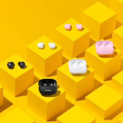 Niceboy Podsie 4 POP - Auriculares inalámbricos 400 mAh + 2x 40 mAh, IPX4, rosa