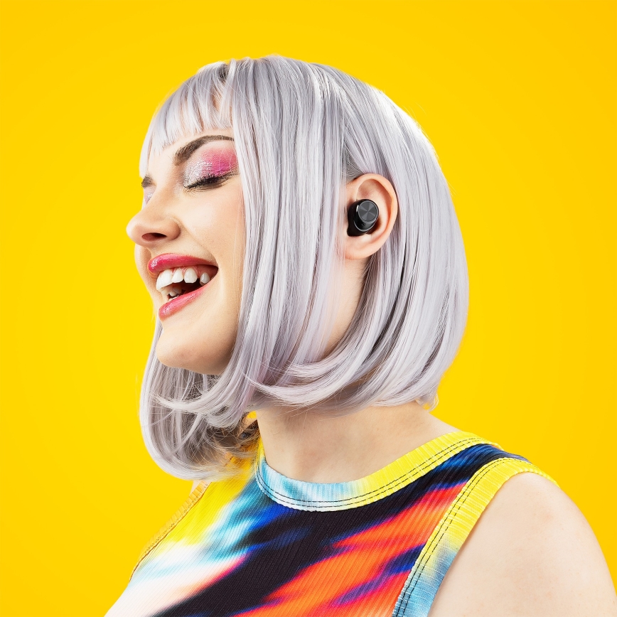 Niceboy Recessed 4 - Auriculares inalámbricos 500 mAh + 2x 70 mAh IPX5 negro