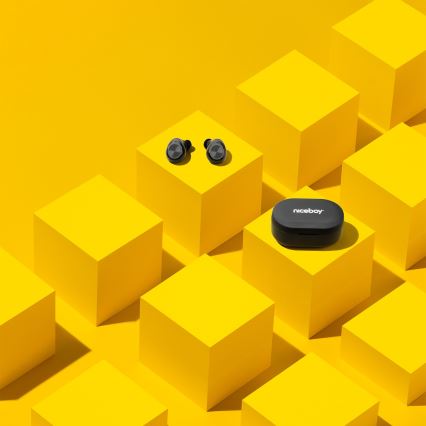 Niceboy Recessed 4 - Auriculares inalámbricos 500 mAh + 2x 70 mAh IPX5 negro