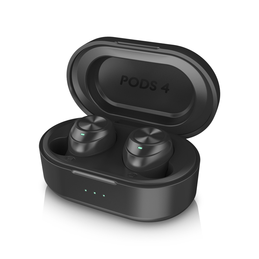 Niceboy Recessed 4 - Auriculares inalámbricos 500 mAh + 2x 70 mAh IPX5 negro