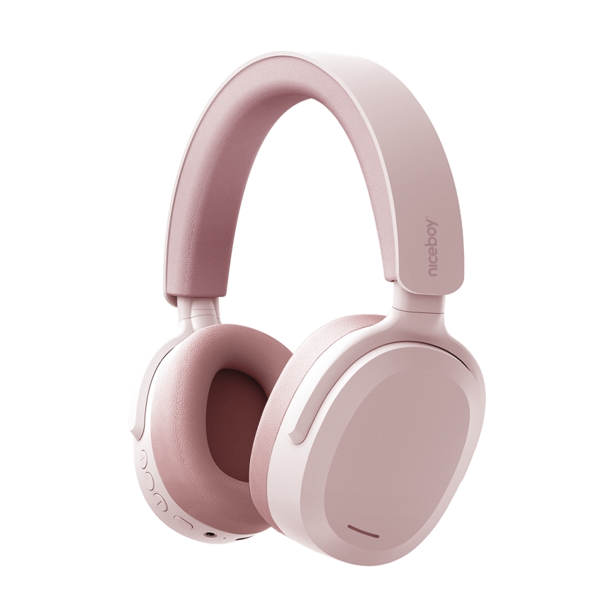 Niceboy Sora - Auriculares inalámbricos con micrófono, batería de 250 mAh, protección IPX4, color rosa