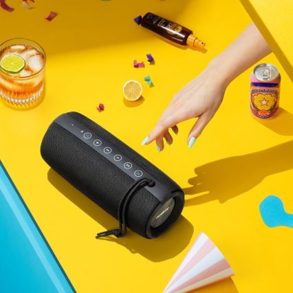 Niceboy Titan 4 - Altavoz inalámbrico LED con micrófono y función de power bank 50W/4000 mAh IPX7 negro
