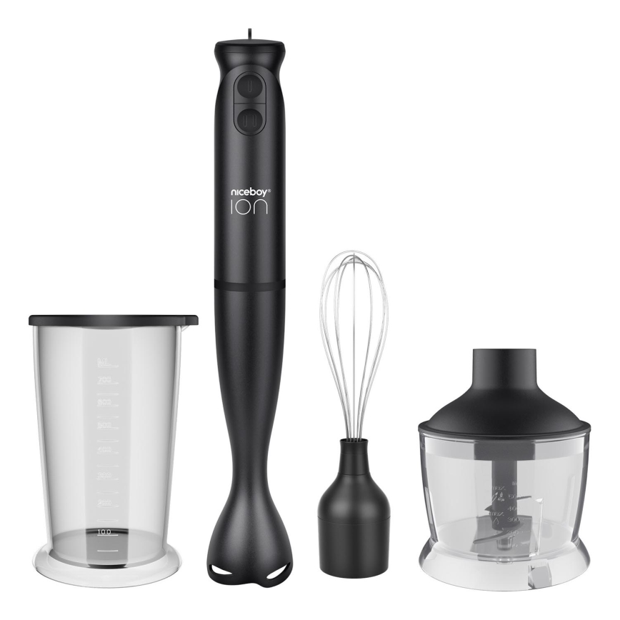 Niceboy Twister T1 Kit - Batidora de mano con accesorios 500 W/230 V negra
