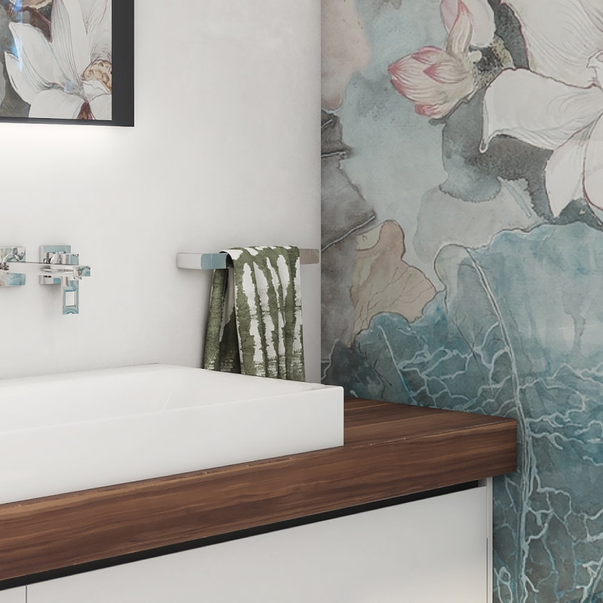 NIMCO MA 29046-26 - Toallero de pared MAYA 46 cm cromo brillante