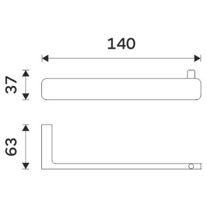 NIMCO MA 29055-26 - Portarrollos de papel higiénico MAYA cromo brillante
