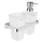 NIMCO MA 2905831H-26 - Dispensador de jabón de pared y soporte para cepillos de dientes MAYA 290 mm mate tarros/cromo brillante