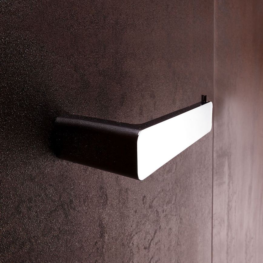 NIMCO MA set-94KN-26 - Cepillo para inodoro montado en la pared y portarrollos de papel higiénico MAYA cromo brillante
