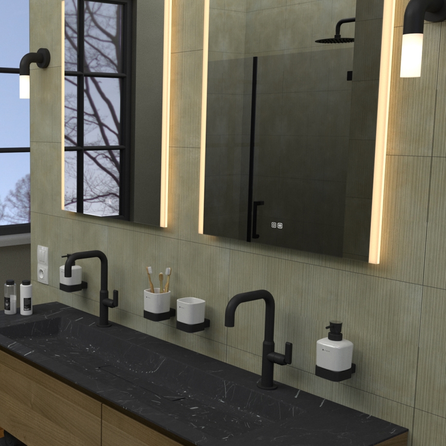 NIMCO ZP 11002VX - Espejo de baño LED regulable con retroiluminación LED/24W/230V 3000-6500K 80x60 cm IP44