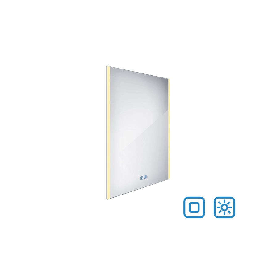 NIMCO ZP 11002VX - Espejo de baño LED regulable con retroiluminación LED/24W/230V 3000-6500K 80x60 cm IP44