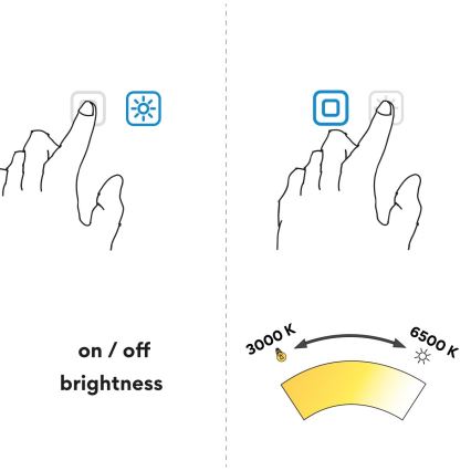 NIMCO ZP 11002VX - Espejo de baño retroiluminado regulable LED/24W/230V 3000-6500K 80x60 cm IP44