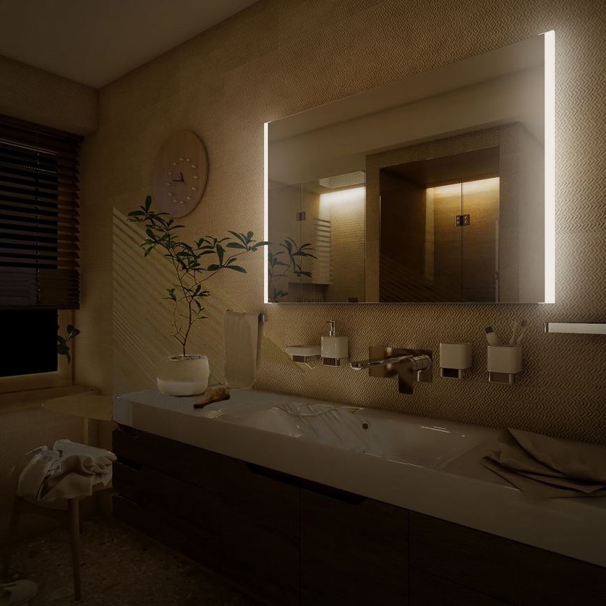 NIMCO ZP 11003 - Espejo de baño con retroiluminación LED/21W/230V 6500K 70x80 cm IP44