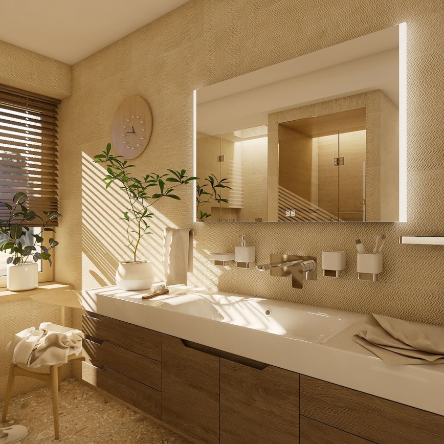 NIMCO ZP 11003VX - Espejo de baño LED retroiluminado y regulable LED/21W/230V 3000-6500K 70x80 cm IP44