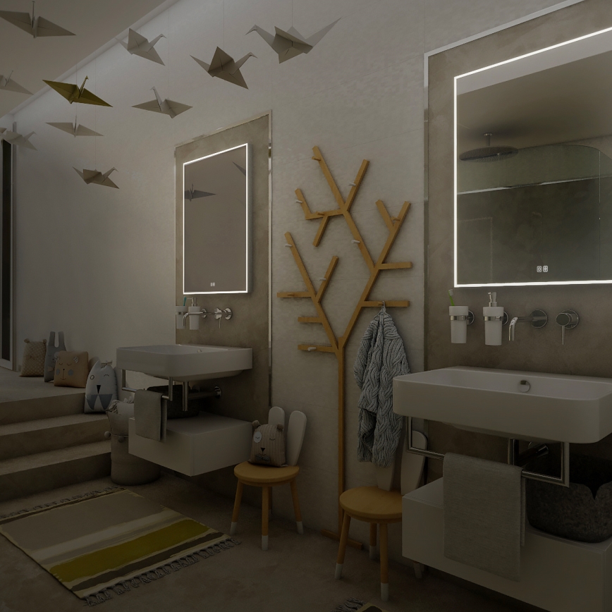 NIMCO ZP 13002VX - LED Espejo de baño retroiluminado regulable LED/41W/230V 3000-6500K 80x60 cm IP44