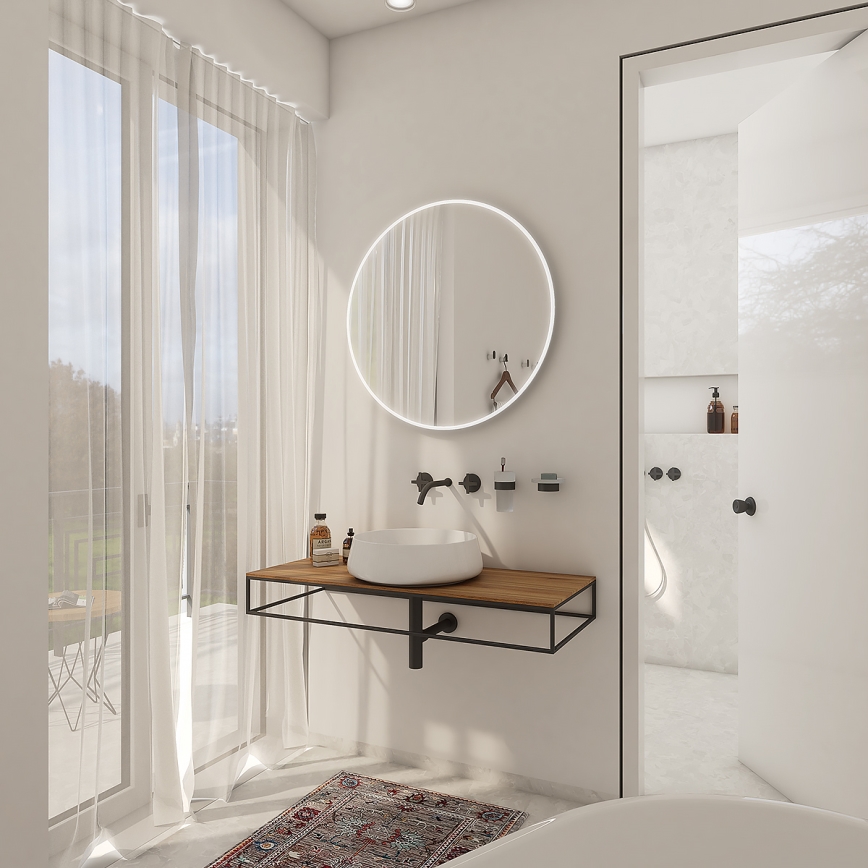 NIMCO ZP 26000R - Espejo de baño retroiluminado LED/26W/230V 6500K Ø 60 cm IP44