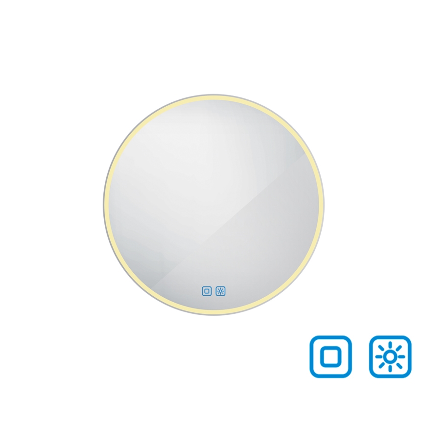 NIMCO ZP 26000RVX - Espejo de baño retroiluminado LED regulable, LED/26W/230V, 3000-6500K, Ø 60 cm, IP44