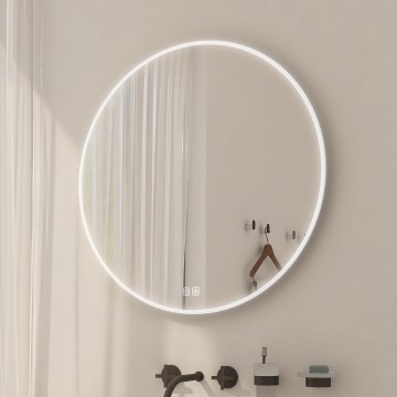 NIMCO ZP 26000RVX - Espejo de baño retroiluminado LED regulable, LED/26W/230V, 3000-6500K, Ø 60 cm, IP44