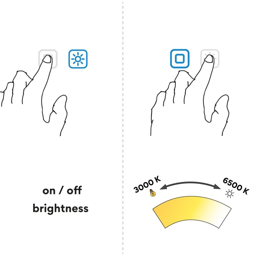 NIMCO ZPC 28001RVX-90 - Espejo de baño retroiluminado LED regulable LED/33 W/230 V 3000–6500 K Ø 70 cm negro mate IP44
