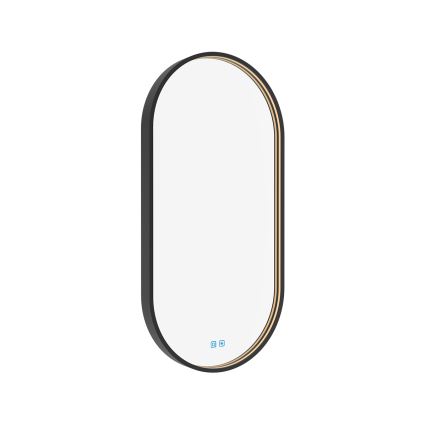 NIMCO ZPC 32002LVX-90 - Espejo de baño retroiluminado LED regulable LED/25W/230V 3000-6500K 80x40 cm negro mate IP44