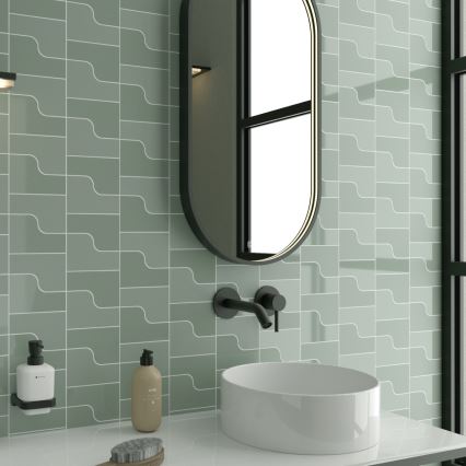 NIMCO ZPC 32002LVX-90 - Espejo de baño retroiluminado LED regulable LED/25W/230V 3000-6500K 80x40 cm negro mate IP44