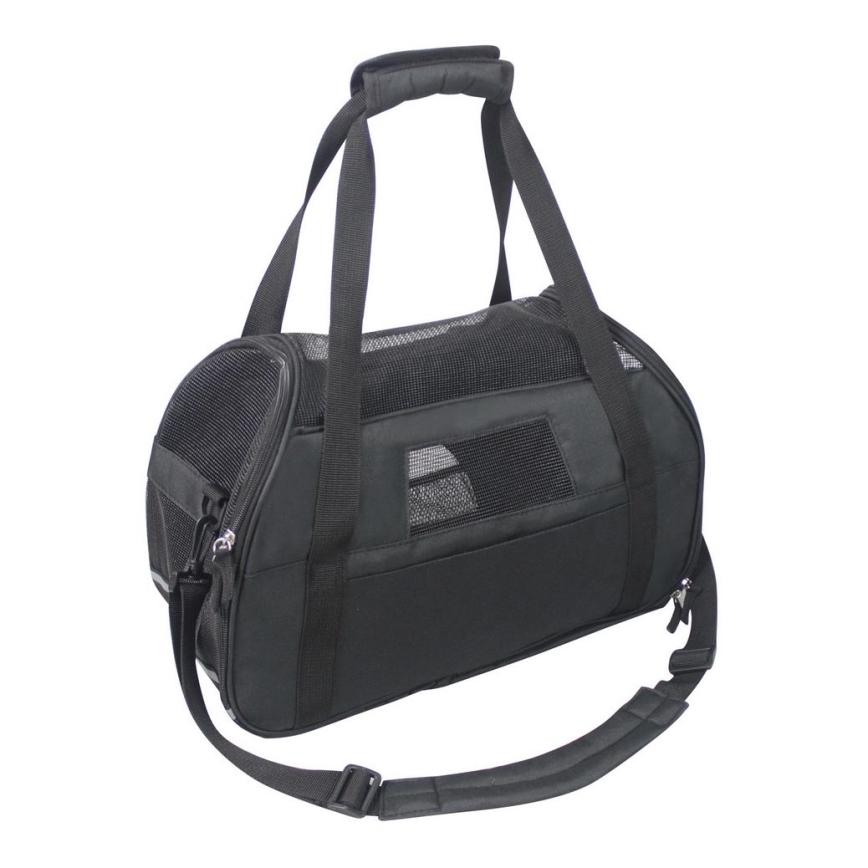 Nobleza - Bolsa de transporte para mascotas 48 cm negro