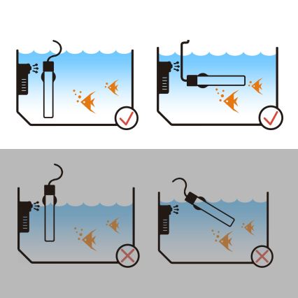 Nobleza - Calentador de acuario 100W acero inoxidable