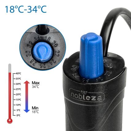Nobleza - Calentador para acuario 50 W, acero inoxidable