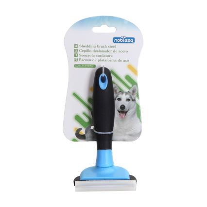 Nobleza - Cepillo para perros y gatos azul 7 cm