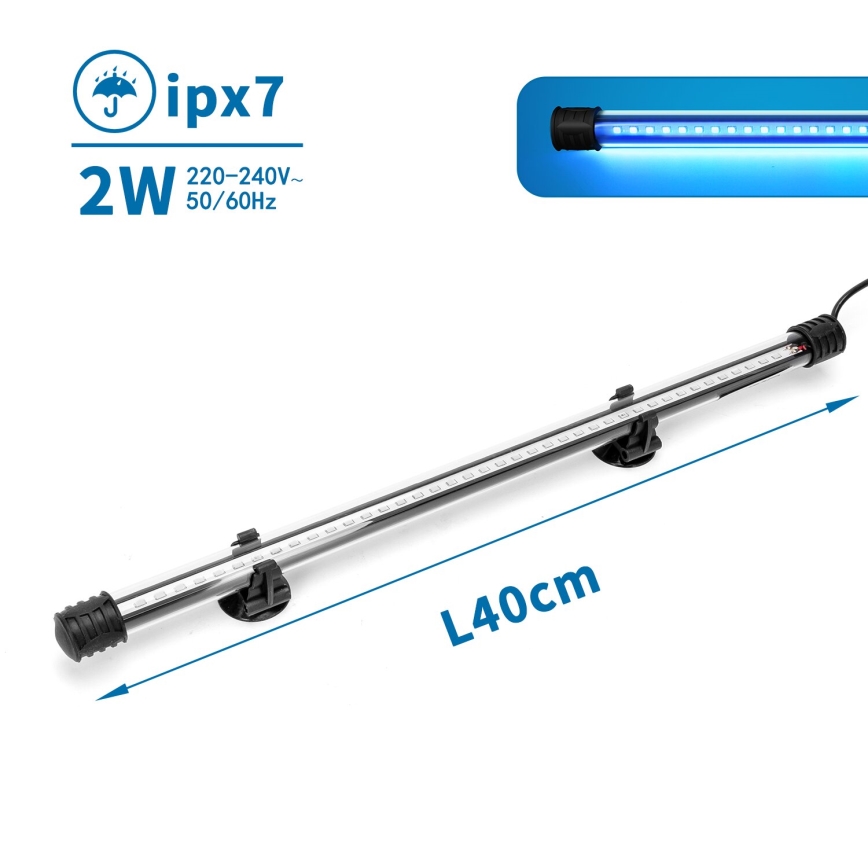 Nobleza - LED Iluminación para acuarios LED/2W/230V IPX7 40 cm