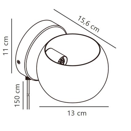Nordlux - Ajustable pared Foco BELIR 1xG9/5W/230V blanco
