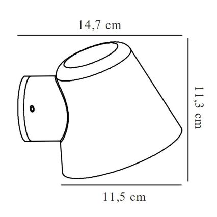 Nordlux - Aplique de exterior ALERIA 1xGU10/35W/230V IP44