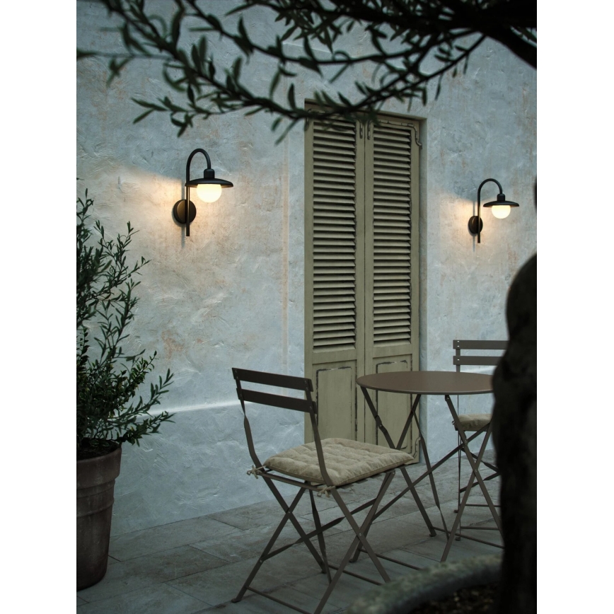 Nordlux - Aplique de exterior BERLO 1xE27/10W/230V IP44 negro