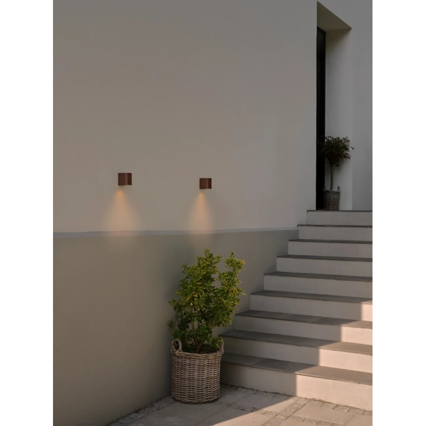 Nordlux - Aplique de exterior DION 1xGU10/25W/230V IP44 rezavá