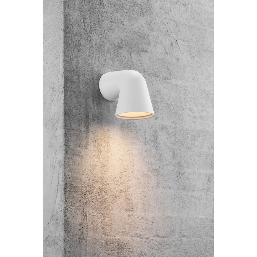 Nordlux - Aplique de exterior FRONT 1xGU10/28W/230V IP44 blanco