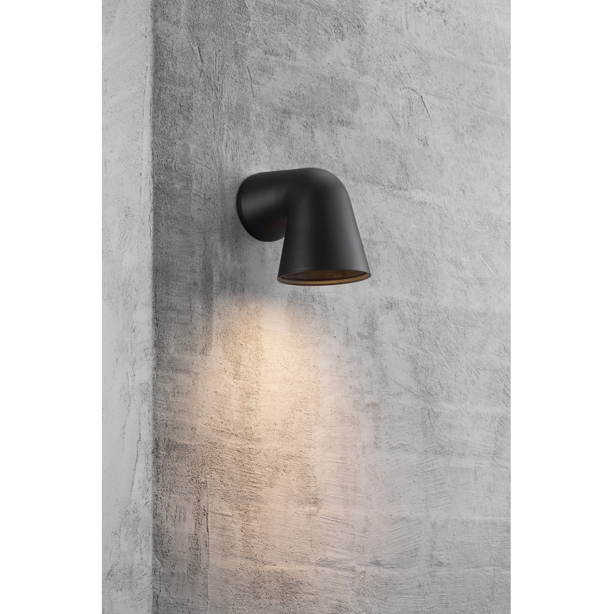 Nordlux - Aplique de exterior FRONT 1xGU10/28W/230V IP44 negro