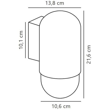 Nordlux - Aplique de exterior HEKA 1xE27/60W/230V IP54 beige