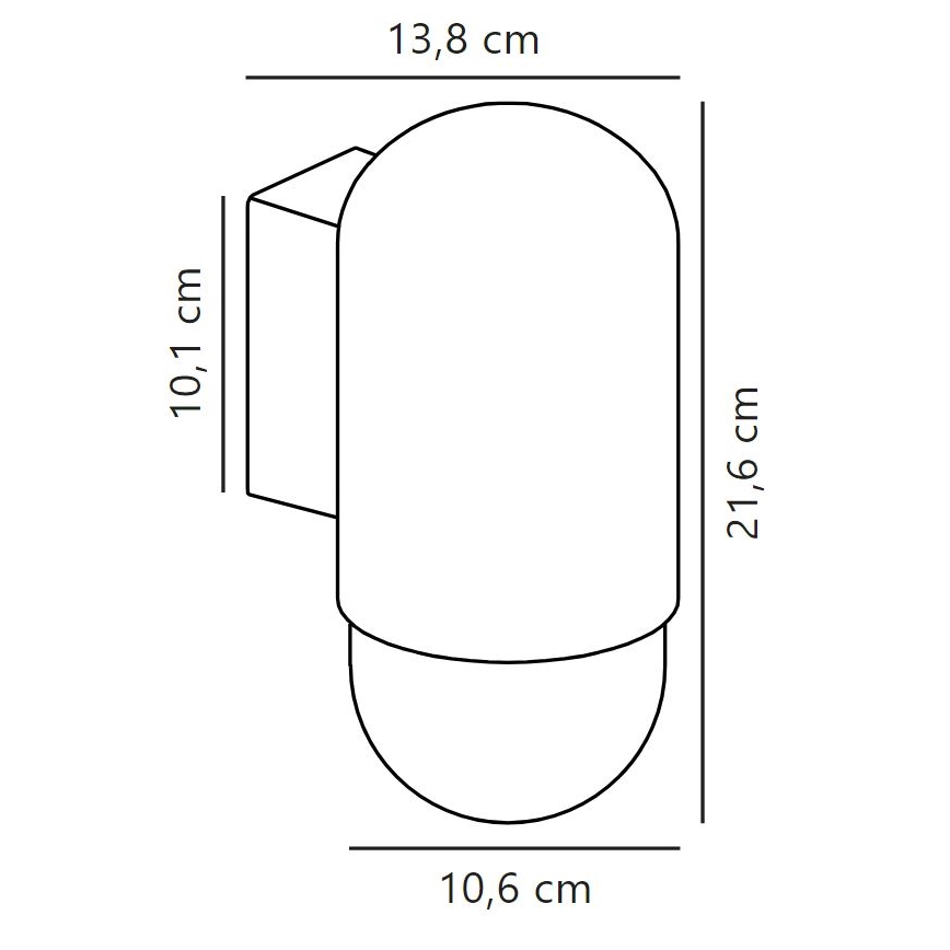 Nordlux - Aplique de exterior HEKA 1xE27/60W/230V IP54 beige