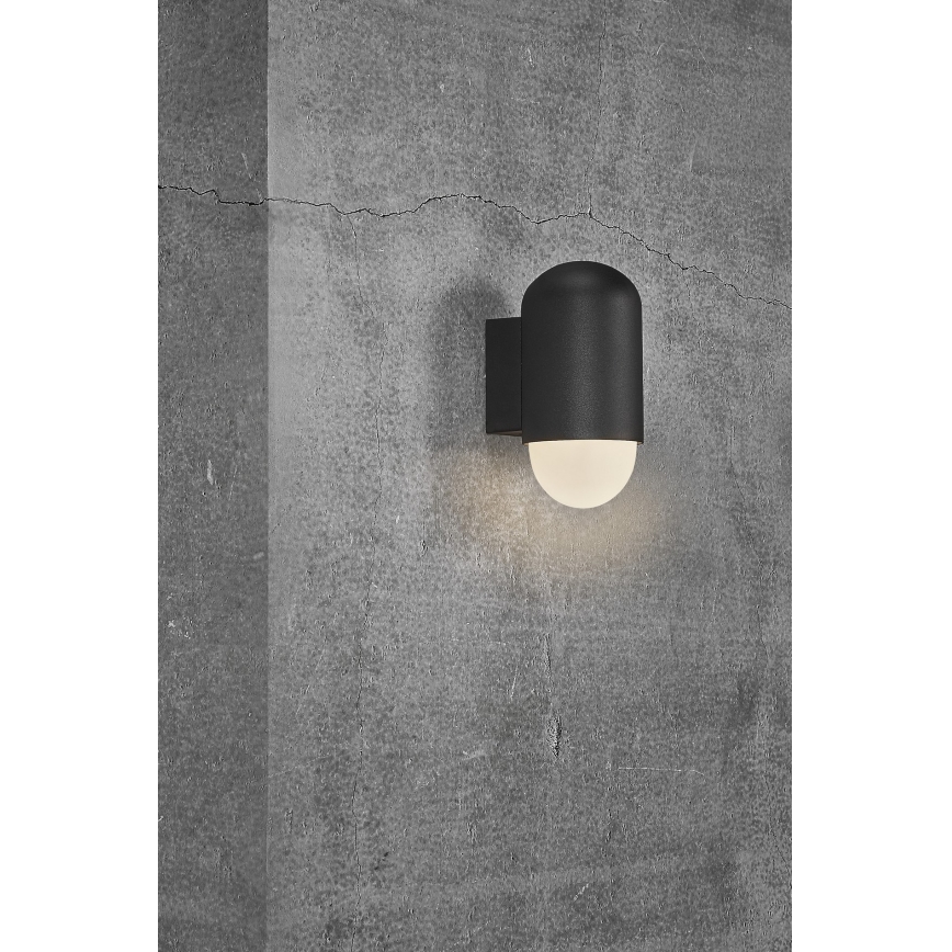 Nordlux - Aplique de exterior HEKA 1xE27/60W/230V IP54 negro