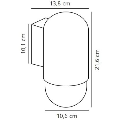 Nordlux - Aplique de exterior HEKA 1xE27/60W/230V IP54 negro