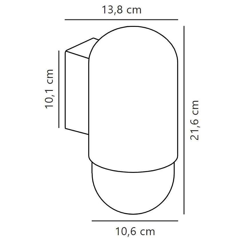 Nordlux - Aplique de exterior HEKA 1xE27/60W/230V IP54 negro