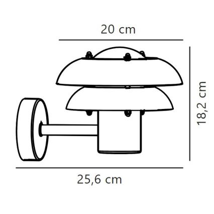 Nordlux - Aplique de exterior KURNOS 1xE14/12W/230V IP54 negro