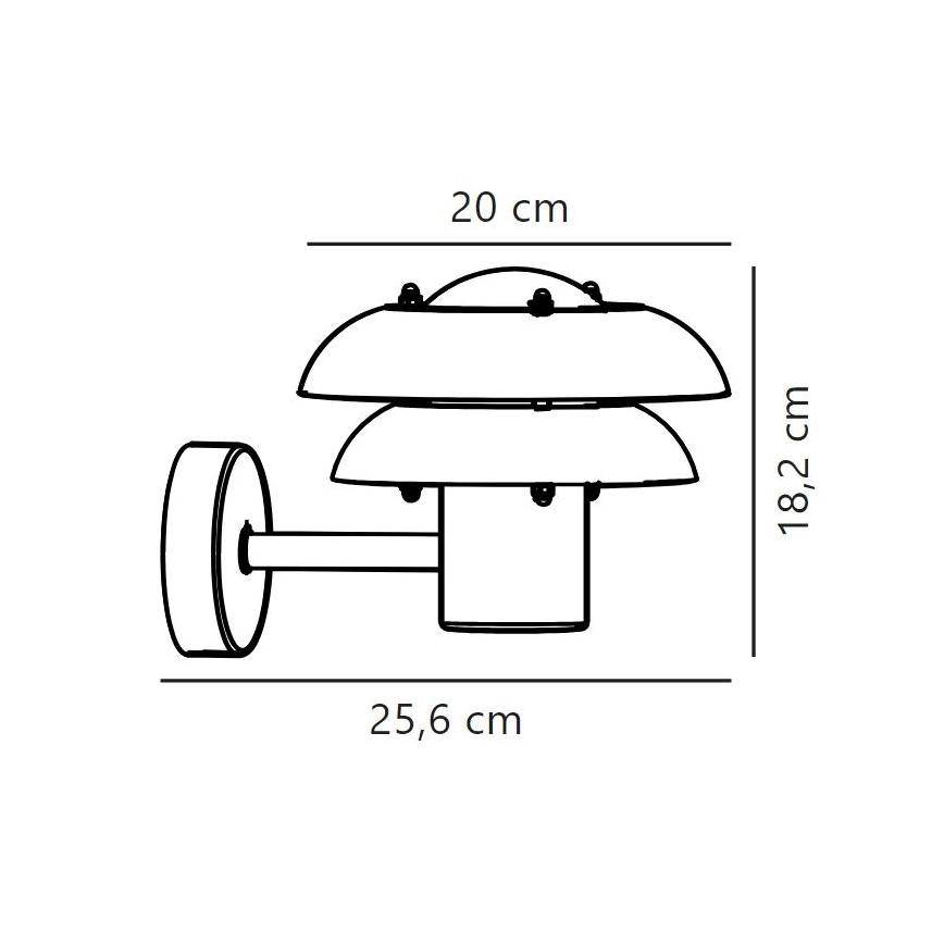Nordlux - Aplique de exterior KURNOS 1xE14/12W/230V IP54 negro