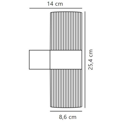 Nordlux - Aplique de exterior KYKLOP 2xGU10/25W/230V IP54 marrón